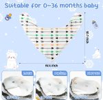 Zainpe 5Pcs Baby Bandana Cotton Drool Bibs Soft Absorbent Infant Bibs Saliva Towels - Image 2